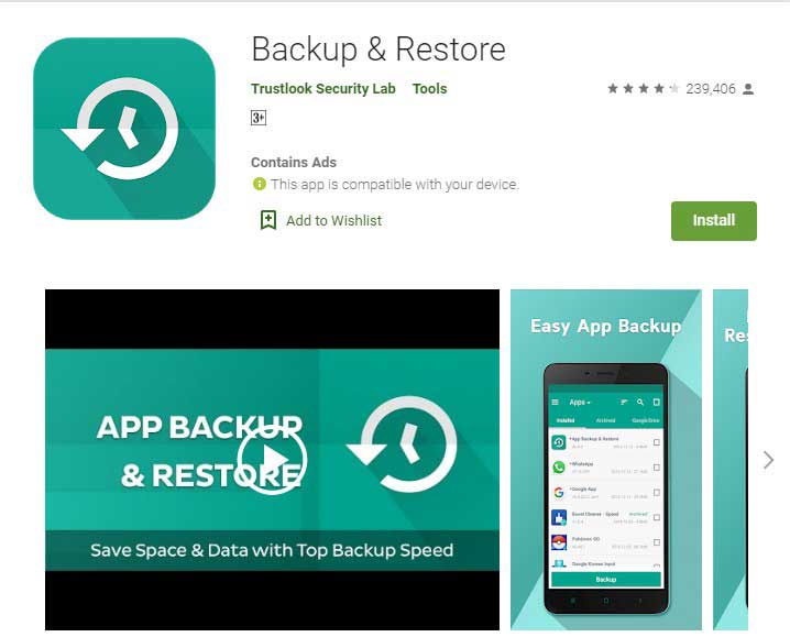 backup and restore