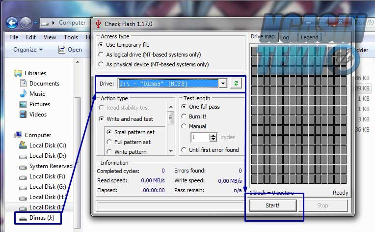 cara mengecek performa flashdisk