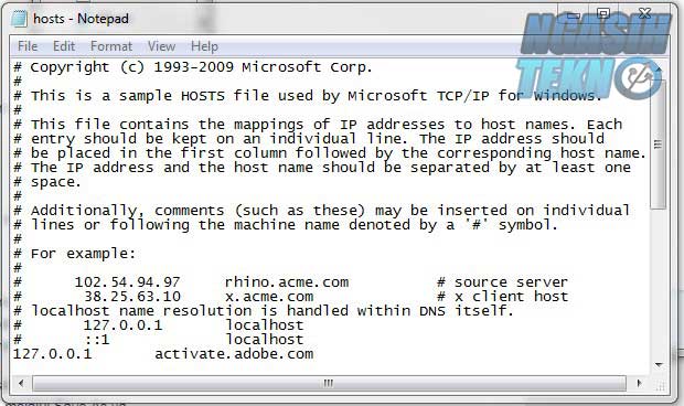 cara blokir situs dengan notepad di windows
