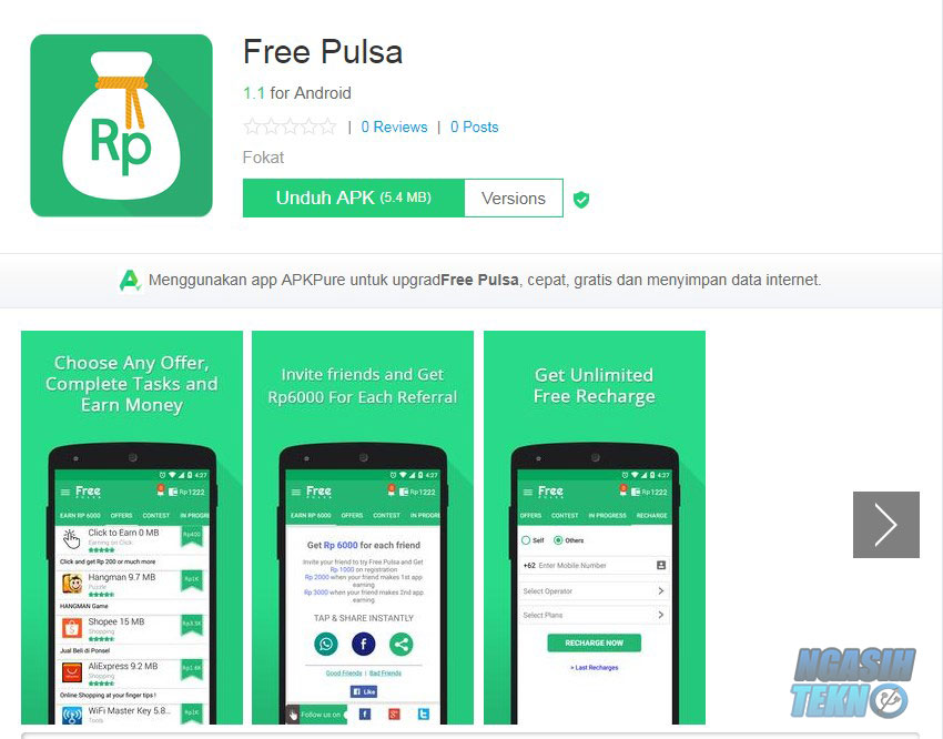 aplikasi penghasil pulsa gratis