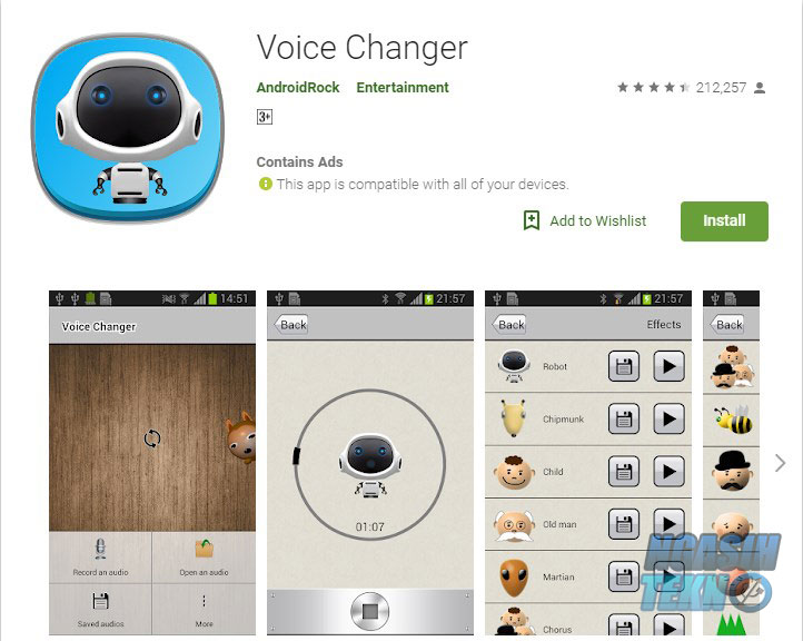 aplikasi pengubah suara di smartphone android