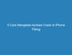 5 Cara Mengatasi Aplikasi Crash di iPhone Paling Mudah 2023!