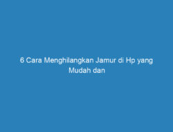 6 Cara Menghilangkan Jamur di Hp yang Mudah dan Praktis!