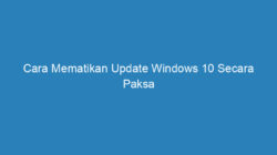 Cara Mematikan Update Windows 10 Secara Paksa Dijamin Ampuh