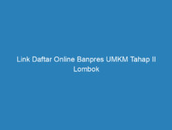 Link Daftar Online Banpres UMKM Tahap II Lombok Barat