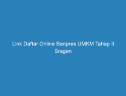 Link Daftar Online Banpres UMKM Tahap II Sragen