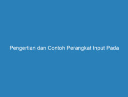 Pengertian dan Contoh Perangkat Input Pada Komputer